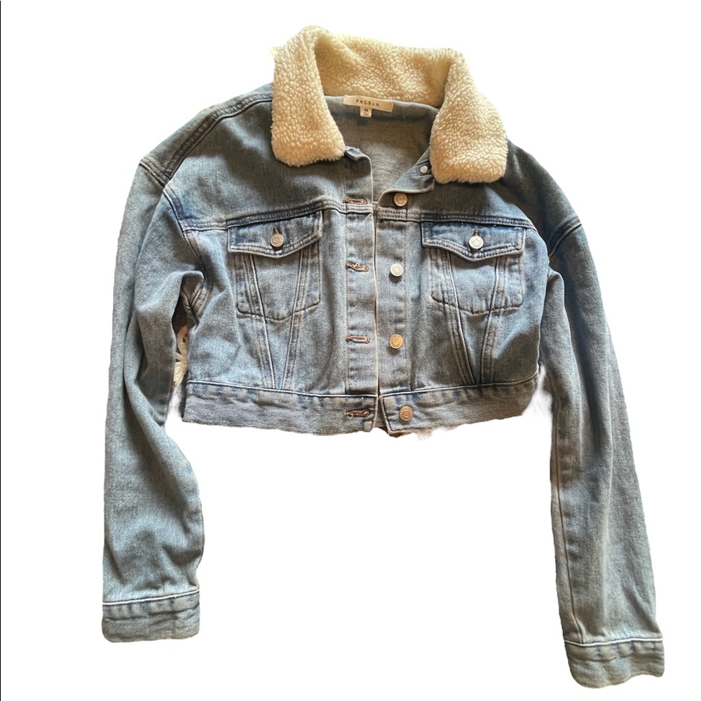 PacSun Cropped Denim Jacket (XS)